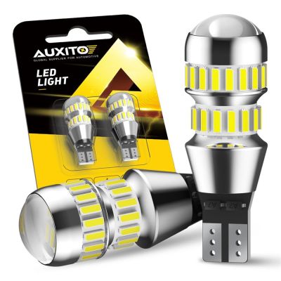 AUXITO 2Pcs Led Reverse Light T15 W16W LED Canbus White Car Bulbs 912 921 Auto Backup Parking Lamp For Volkswagen BMW Chevrolet