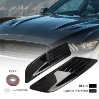 【YF】 Carbon Fiber Look Front Hood Air Intake Trim Scoop Vent Guards for Ford Mustang 2015-2017 Decorative Accessories