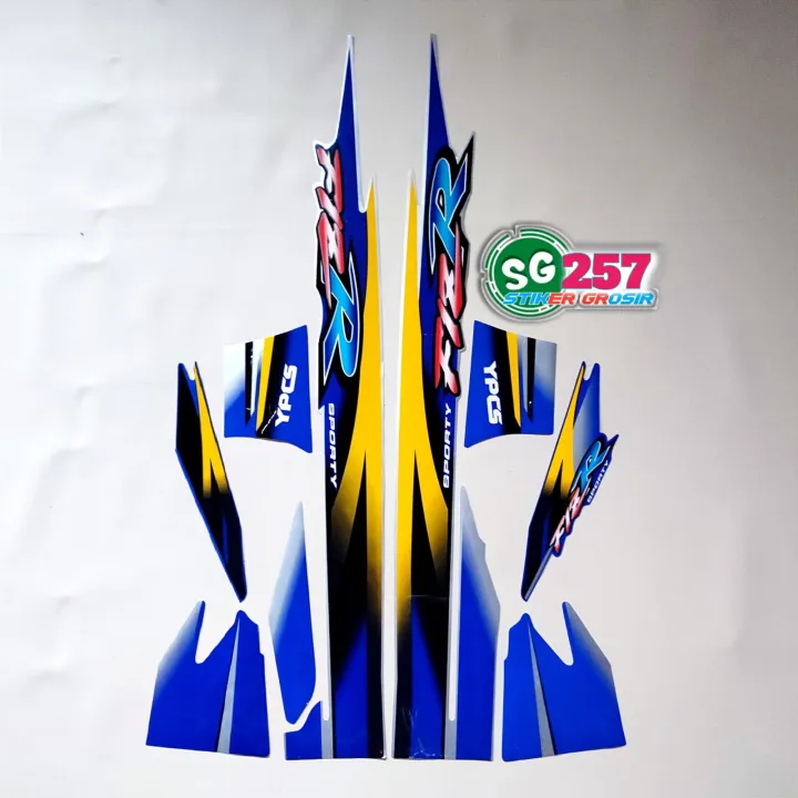 Striping Sticker Stiker Lis Body Yamaha F1zr Fiz R Limited Edition Silver Biru Standar Lazada 3031