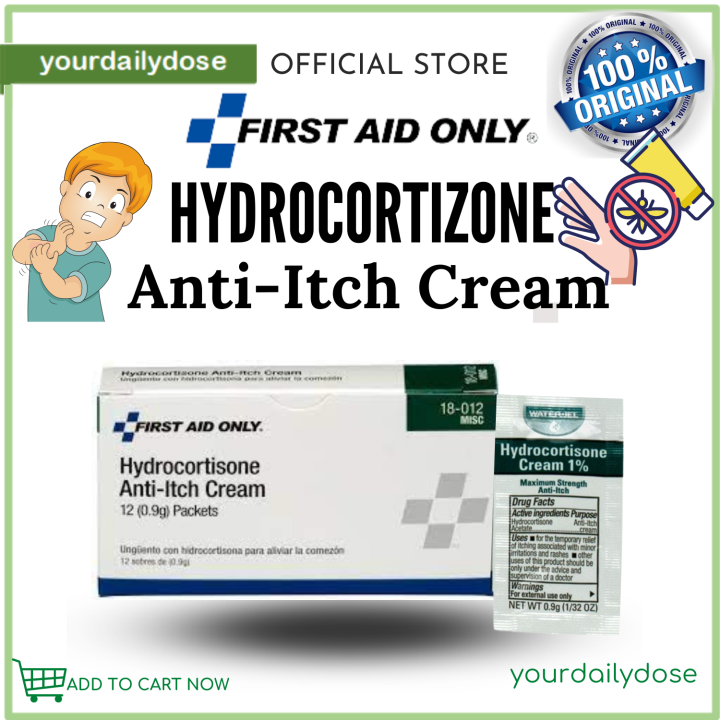 FIRST AID ONLY Hydrocortisone Cream, 12 Packets Per Box Lazada PH