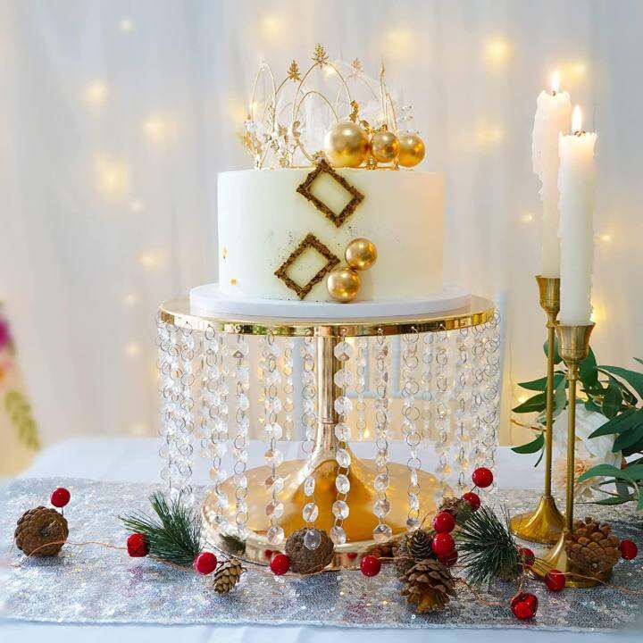 Gold crystal 2024 cake stand