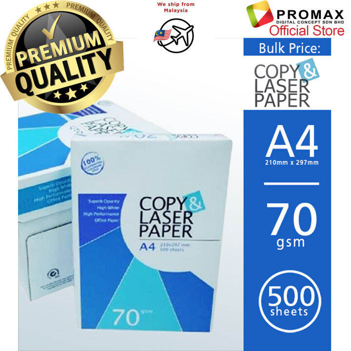 Copy & Laser A4 Paper 70gsm 500 Sheets 100 Original Malaysia Lazada