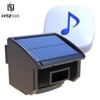 HTZSAFE 400 Meters Solar Wireless Driveway Alarm Outdoor Weather-Resistant Motion Sensor Detector DIY Security Alert System