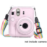 FUYU Shiny Crystal Camera Case for Fujifilm Instax Mini 12 Clear Cover Bag with Strap
