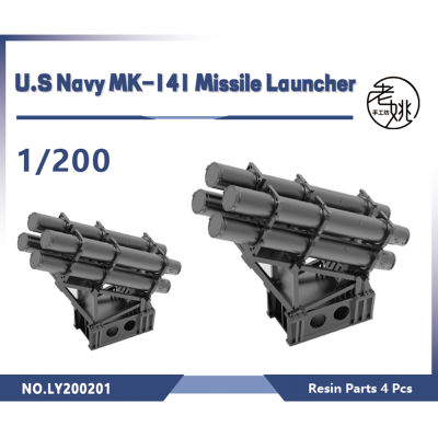 สตูดิโอของ Yao LY200201 1200ชุดโมเดลเรซิ่นพิมพ์3D 4ชิ้น US Navy MK-141 Missile Launcher