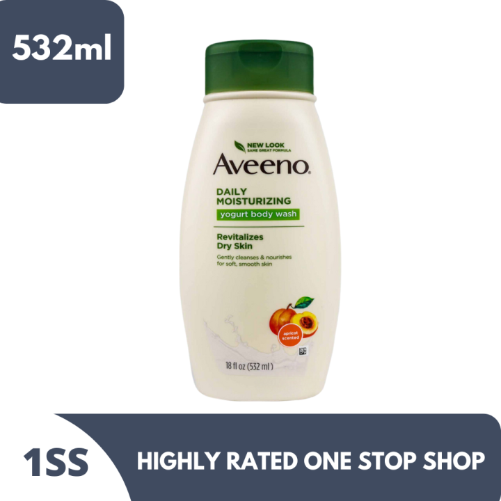 Aveeno Daily Moisture Yogurt Body Wash, Apricot 532ml Lazada PH