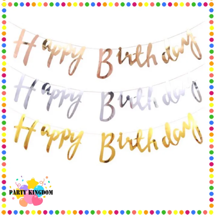 Party Kingdom happy birthday banner | Lazada PH