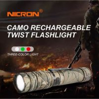 ไฟฉายยุทธวิธี Nicron B70+ Camouflaged Twist 360 3แสง(ขาว-แดง-เขียว) ปรับรูปแบบไฟฉายได้ 90°