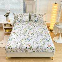 【hot】！ flower spring/Summer Fitted bed sheet Round elasticity coverbed linen150x200x30cm180x200x30(no pillowcase)