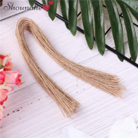 shounahe?Cheap? 50pcs 25cm NATURAL BROWN jute ป่านเชือกเชือกเชือกถักสาย Shank CRAFT ทำ DIY