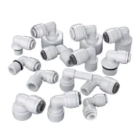 90 Degree Elbow RO Water Fitting 15 Types Male Female Thread 1/4 3/8 POM Hose PE Pipe Connector Filter Reverse Osmosis Parts Valves