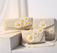 【YD】 New daisy straw braided beam set girl one shoulder messenger bag Handbags Luxury Evening Clutch