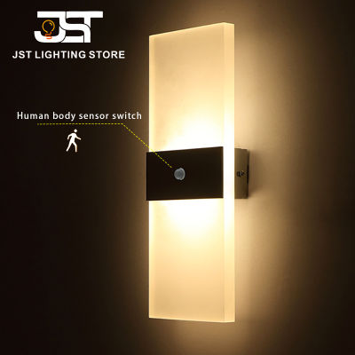USB Recharge Wireless Light Human Body Sensor Switch Home Decor Indoor lighting Bedroom Bedside Corridor Lamps LED Wall Lamp