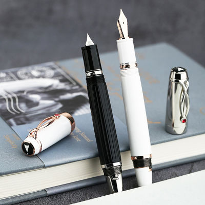 Moonman X1 Retractable Fountain ปากกาเรซิ่นหมึกปากกา Iridium EF 0.38มม. สั้นสีขาวสีดำเขียนของขวัญสำนักงานธุรกิจโรงเรียนปากกา