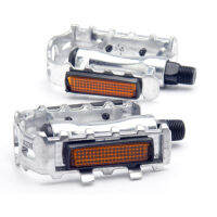 แป้นเหยียบจักรยานเสือภูเขา Ultralight Aluminium Alloy Reflector Bicycle Flat Pedals