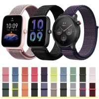 ๑✺☄ Pętli utkany Nylon pasek dla Huami Amazfit GTR 4 GTS 4 mini sportowe paski do zegarków dla Huami Amazfit Bip 3 Pro w punkcie kontroli granicznej U akcesoria do bransoletki