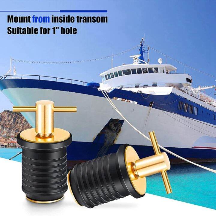 2-pcs-t-handle-drain-plug-twist-turn-marine-boat-drain-plugs-rubber-plugs-with-brass-handle-boat-marine-accessories