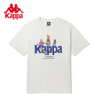 Kappa ชุดเดรสลำลองแขนสั้นสำหรับผู้ชาย,เสื้อยืดคอกลมลำลองพิมพ์ลายแขนสั้น