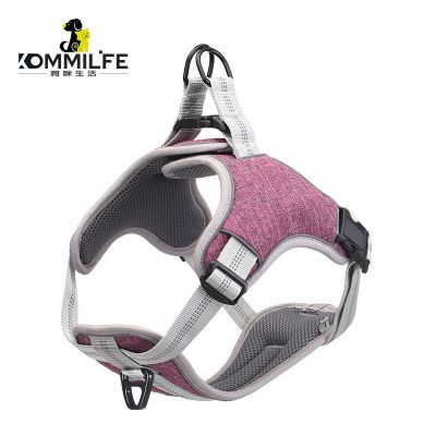 [HOT!] Nylon Reflective Dog Harness Vest Explosion proof Breathable Harness For Dogs Pet Dog Collars For Big Medium Dog Accessories