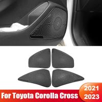 For Toyota Corolla Cross XG10 2021 2022 2023 Hybrid GR Car Door Audio Speaker Tweeter Cover Stickers Stainless Steel Accessories