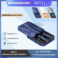 หูฟังบลูทูธหูฟังไร้สายสำหรับนักเล่นเกม XKT11มอนสเตอร์ชุดหูฟังกันน้ำลดเสียงรบกวนด้วยไมโครโฟนหูฟังเอียร์บัดสำหรับกีฬา