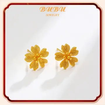 Gold earrings for deals wedding with price