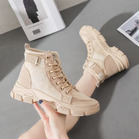 2021 Spring Autumn New Vintage All-match Martin Boots Women Fashionable Shoes for Ladies Non-slip Casual Lace-up Womens Boots