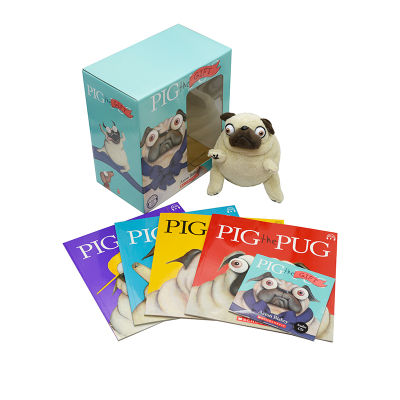 English original pig the pug / fibber / winner / Star Bago dog pig series boxed 4 volumes + CD + doll Im a villain and author Aaron blabeys picture book for childrens Enlightenment