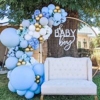 【Fun party】 Bule BalloonArch KIt งานแต่งงานวันเกิด Party DecorationShower GenderBaptism Ballon Baloon Decor