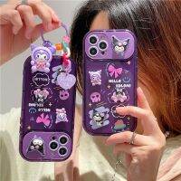 Kuromi เคสโทรศัพท์กระจกแต่งหน้าตุ๊กตาประดับ3มิติ,เคสโทรศัพท์เคสมือจับสำหรับโทรศัพท์มือถือสำหรับ Iphone 14 12 13 11 Pro Max Xs Xr ของเล่นใหม่พร้อมฝาครอบ