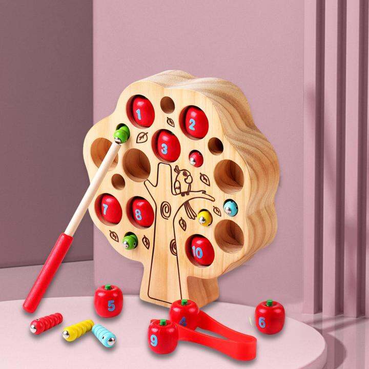 MagiDeal Wooden Game Toy Sorting Early Learning Catching Wood