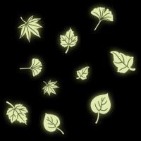 ❍ Leaf Luminous Wall Stickers Glow Stickers Childrens Room Bedroom Living Room Decorative Stickers Glow In The Dark Wall Stickers
