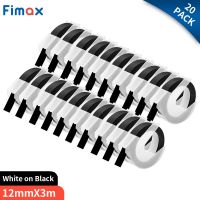 Fimax 20Pcs Multicolor Compatible dymo 3D Embossing Tapes 9mm DIY Plastic Embossing Labels for Dymo 1540 Motex E101 Printer