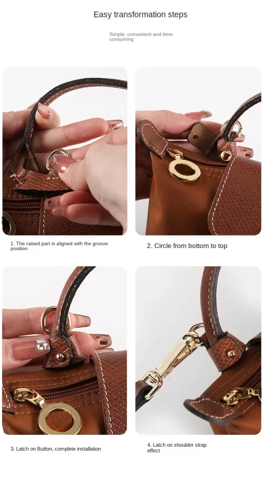 HAVREDELUXE Bag Strap For Longchamp Bag Strap Mini Bag Crossbody Strap Free  Punching Modification Shoulder Bag