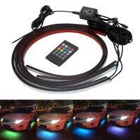 【CW】۞  12V Car Chassis Lights Ambient Lamps Strips Flashing DRL Day Door Interior Automotive Accessories