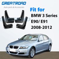 4Pcs Mud Flaps สำหรับ BMW 3 Series E90 E91 Sedan Saloon สำหรับ Touring 2008 09 2010 2011 2012 Mudguards Mud Flap Splash Guards ด้านหน้าด้านหลัง