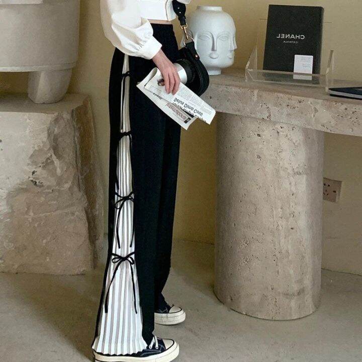 mexzt-fashion-spliced-wide-leg-pants-women-high-waist-bow-chic-design-straight-trousers-spring-basic-oversized-4xl-casual-pants