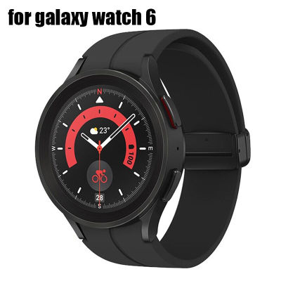 (ไม่รวมนาฬิกา) สายซิลิโคนดั้งเดิมสำหรับนาฬิกา Samsung 6 4 5 40 44มม. สาย5 Pro 45มม. หัวเข็มขัดสำหรับ Galaxy Watch 6คลาสสิก43มม. 47มม. Galaxy Watch 4 Classic 42 46มม.