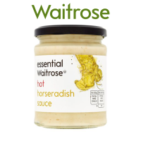 Waitrose Essential Hot Horseradish เวทโทรส ซอสครีม ฮอร์สราดิช ซอสสำหรับจิ้มเนื้อสัตว์ 285กรัม