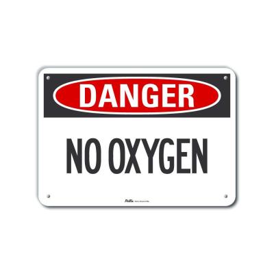 PKFO--NA _ XNo ป้ายอลูมิเนียมออกซิเจน X อันตราย