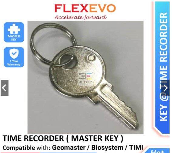 Time Recorder Key / Punch Card Machine Universal Master Key Kunci for