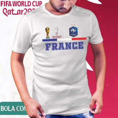 เสื้อยืดผ้าฝ้าย พิมพ์ลายฟุตบอล distro World Cup france bhn Fine สําหรับผู้ชายS-5XL