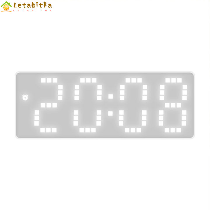 letabitha-นาฬิกานาฬิกาปลุกดิจิตอล-led-นาฬิกาตั้งโต๊ะแสดงเวลา-อุณหภูมิ-วันที่สามารถปรับความสว่างได้3ระดับ