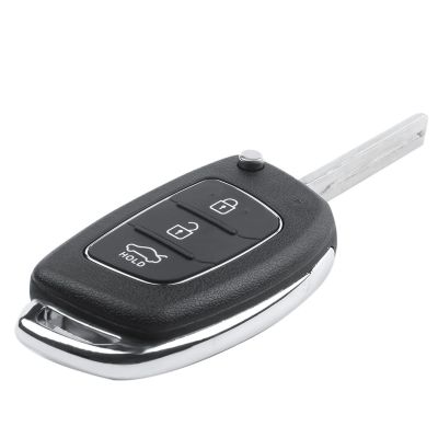 5X Flip Key Shell Fit for HYUNDAI Ix45 Santa Fe Remote Key Case Fob 3-Button Black