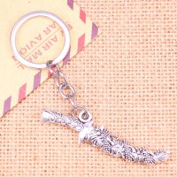 20pcs New Fashion Keychain 59x14 Mm Samurai Dagger Pendants Men Jewelry Car Chain Holder Souvenir