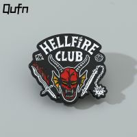 Movie Jewelry Enamel Pin Hellfire Club Symble Metal Badge Eddie Munson Brooch Fans Collection Friends Gift