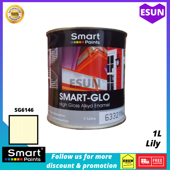 1Liter SmartGlo High Gloss Alkd Enamel Super Gloss Retention Lazada