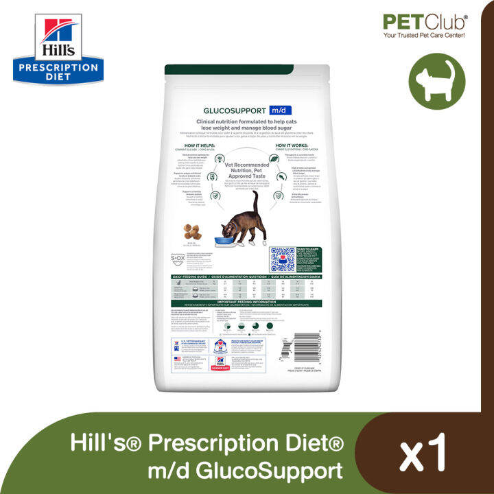 petclub-hills-prescription-diet-m-d-glucosupport-อาหารเม็ดแมวสูตรรักษาน้ำหนัก-4lb