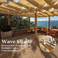 【hot】◐♞❏  HDPE Telescopic Sunshade Net With Installation Accessories Gazebo Awnings Balcony Garden Sail Courtyard Car Cover