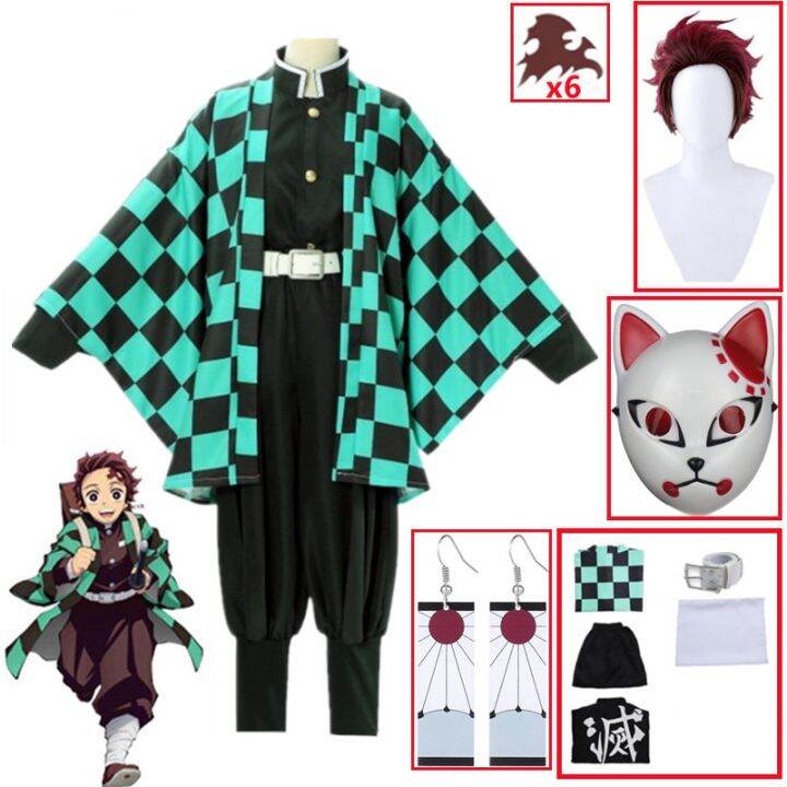 GLFS Anime Cos Clothes Demon Slayers Kimetsu No Yaiba Tanjirou Kamado